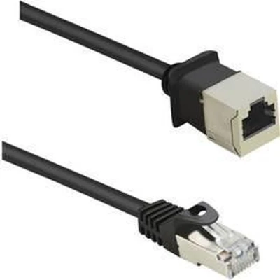 Afbeelding van Renkforce RF 4394127 RJ45 Netwerkkabel, patchkabel CAT 5e F/UTP 5.00 m Zwart Verlengkabel Snagless, Vergulde steekcontacten 1 stuk(s)