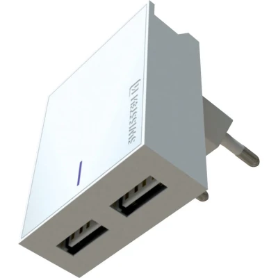 Afbeelding van Swissten USB Oplader met 2 Poorten 15W Wit