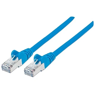 Afbeelding van Intellinet 735384 RJ45 Netwerkkabel, patchkabel CAT 6 S/FTP 2.00 m Blauw Vergulde steekcontacten 1 stuk(s)
