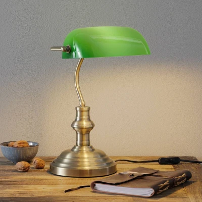 Afbeelding van Klassieke tafellamp Bankers, 42 cm, groen