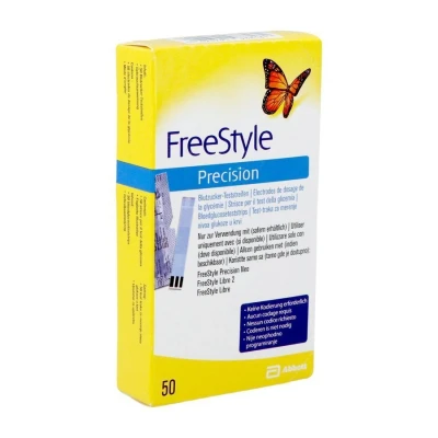 Afbeelding van Freestyle Precision teststrips 50 stuks Abbott Het testen duurt 5 seconden