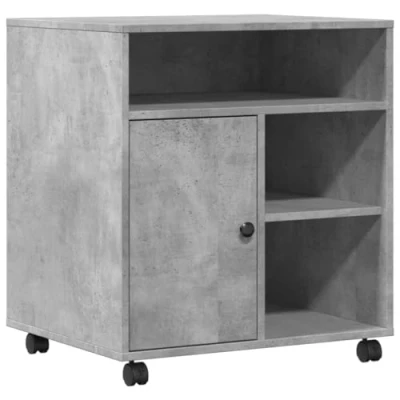 Afbeelding van Printerkastje met wielen 60x50x67 cm betongrijs