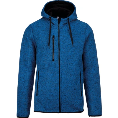 Afbeelding van PROACT Heather herenvest met capuchon PA365 Light Royal Blue Melange
