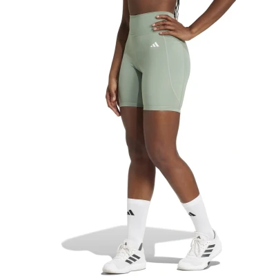 Afbeelding van adidas Performance Optime Essentials Stash Pocket Short Leggings Legging, Dames, Maat: XS, Silver green/white