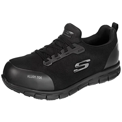 Afbeelding van Skechers Sure Track Jixie MocassinDames, Zwart synthetisch textiel