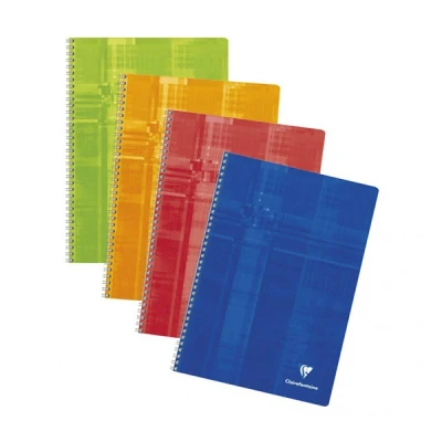 Image de Clairefontaine cahier à spirale A4 quadrillé 90 g/m² 50 feuilles (10 pièces) assortiment (4 x 8 mm, sans marge)