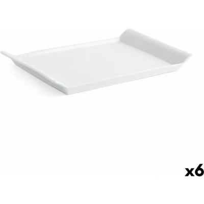 Afbeelding van Snackdienblad Quid Gastro Fresh 26 x 18 cm Keramisch Wit (6 Stuks)