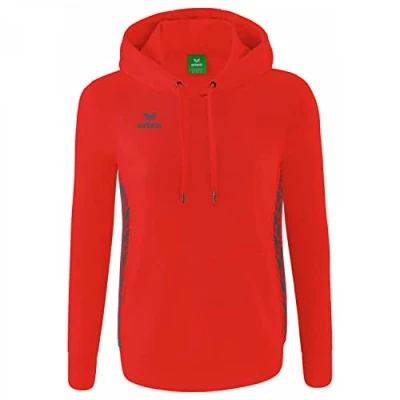 Afbeelding van Erima Essential Team sweatshirt met capuchon dames rood/slate grey