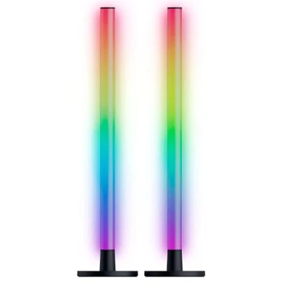 Afbeelding van Razer Aether Standing Light Bars RGB led lichtbalken voor gamers met USB C aansluiting (40 cm x 3,2 cm, Chroma RGB, compatibel Matter, Google en Alexa, aanpasbaar) zwart