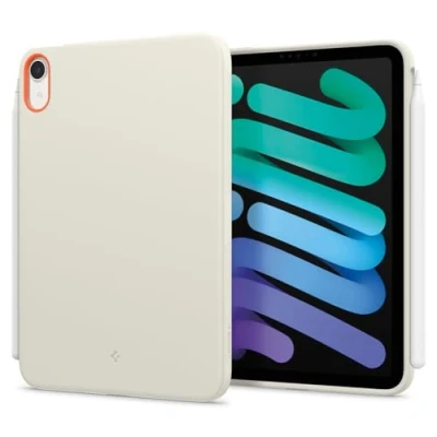 Afbeelding van Spigen Nano Pop Beschermhoes compatibel met iPad Mini 7e (2024, A17 Pro)/6e (2021) generatie 8,3 inch oranje beige