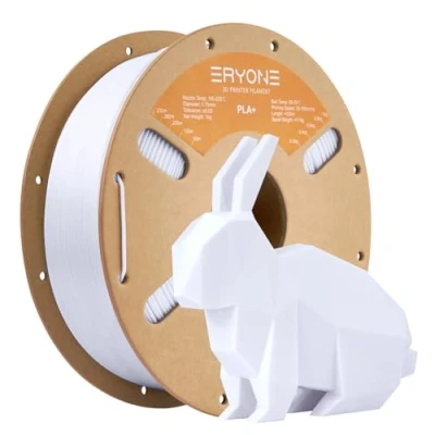 Afbeelding van ERYONE PLA Plus filament 1,75 mm PLA+ 3D printerfilament +/ 0,03 mm, 1 kg / spoel, kaltweiß