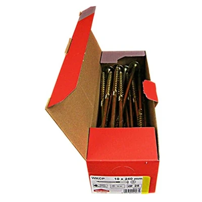 Afbeelding van Platkopschroeven, houtbouwschroeven, alle maten, platkop, torx schroeven (25 stuks, 10 x 240 mm, TX40)