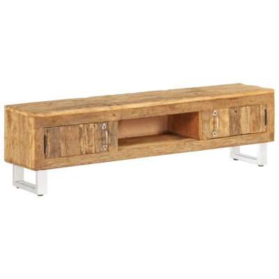 Afbeelding van Tv meubel 140x30x40 cm massief gerecycled hout