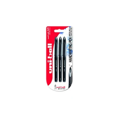 Afbeelding van Uniball Air UB 188 Micro balpen, permanente inkt, veerpunt, zwart, 3 stuks
