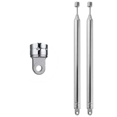 Afbeelding van Vecys 2 stuks draagbare FM radio antennes telescopisch voor tv radio, FM/AM stereo ontvangst, 8 secties