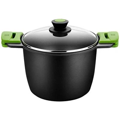 Afbeelding van BRA Prior Kookpan 24 cm met deksel, gegoten aluminium, Teflon antiaanbaklaag, innovaties zonder PFOA, afneembare siliconen handgrepen, voor alle warmtebronnen, inclusief inductie