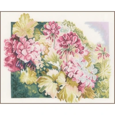 Afbeelding van Borduurpakket Geraniums Lanarte