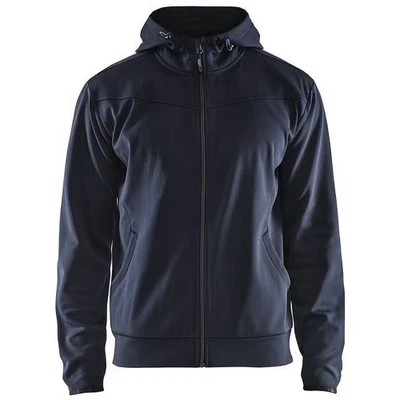 Image de Sweat zippé à capuche marine foncé/noir