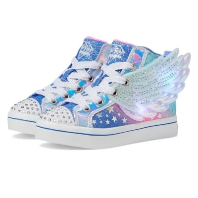 Afbeelding van Skechers Light UP Twilites 2.0 Sneakers hoog blue/multicoloured voor kinderen, Maat: 34, Blue/multi coloured Imitatieleer/ textiel