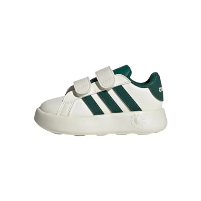 Image de adidas Mixte bébé Grand Court 2.0 Shoes Kids, Off White/Collegiate Green/Core Black, 21 EU