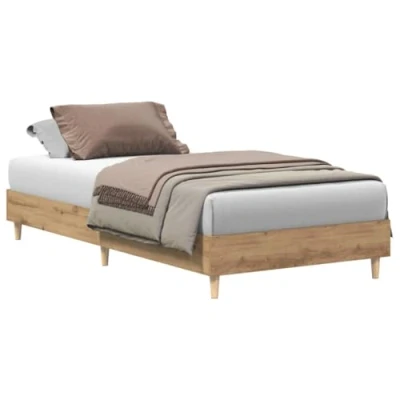 Afbeelding van vidaXL Bedframe zonder matras 100x200 cm spaanplaat artisanaal eiken