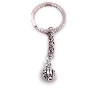 Afbeelding van H Customs Volleybal sleutelhanger zilveren metalen hanger