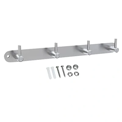 Afbeelding van Intirilife roestvrijstalen kapstok model B 4 haken jashaken in 5 verschillende designs