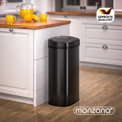 Afbeelding van MONZANA Automatische Prullenbak Sensor 50L 62x40x29cm Zwart