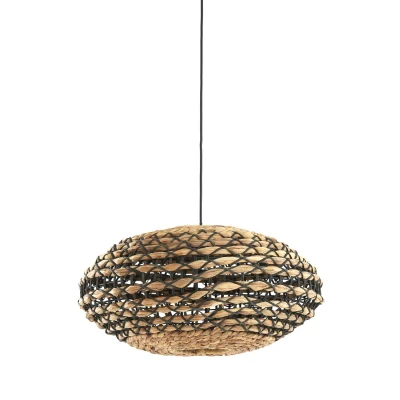 Afbeelding van Light &amp; Living Hanglamp Tripoli Rotan 50cm Naturel/Zwart