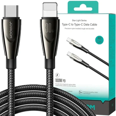 Afbeelding van Joyroom Pioneer Series SA31 CL3 USB C/Lightning 30W 1,2m kabel zwart