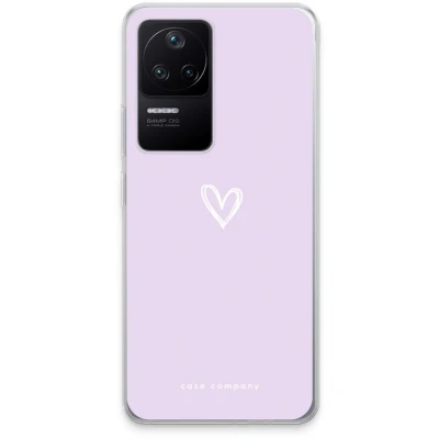Afbeelding van Case Company® hoesje geschikt voor Xiaomi Poco F4 Klein hartje paars Soft Cover Telefoonhoesje Bescherming aan alle Kanten en Schermrand