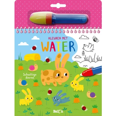 Afbeelding van Kleuren met water: schattige dieren. 3+