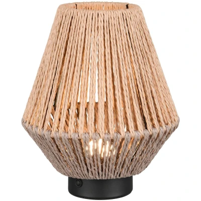 Afbeelding van REALITY LIRA Tafellamp Naturel incl. 1x SMD 1,5 W 4 stappen TOUCH USB aansluiting Oplaadbaar Snoerloos