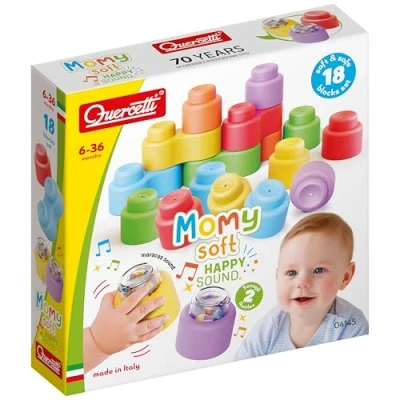 Afbeelding van Quercetti Momy Soft Bouwblokken met Geluid, 18dlg.