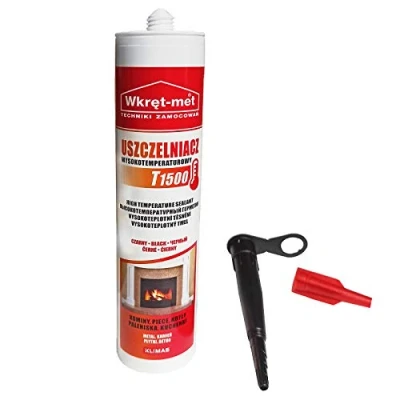 Afbeelding van Afdichtmiddel, 1500 C, 310 ml, hittebestendig, vuurvast, zwart