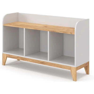 Afbeelding van Vitalispa Kinderboekenkast Malia, Wit/Eiken, 107.2 x 63.8 cm