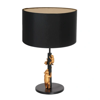 Afbeelding van Anne Light and home tafellamp Animaux zwart metaal 20 cm E27 fitting 7203ZW