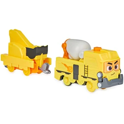 Afbeelding van Mighty Express Baut es Bruno gemotoriseerde trein met goederenwagen op batterijen werkende naar de populaire tv serie vanaf 3 jaar