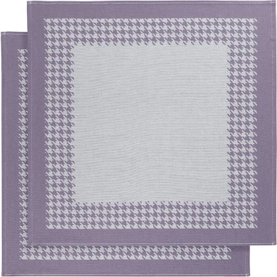 Afbeelding van de Witte Lietaer Theedoek Pied Poule, Lavendel 2 stuks 65 x cm Katoen