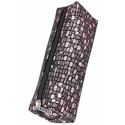 Afbeelding van Online roze schooletui, tas voor school en school, etui meisjes jongens, grote capaciteit, mozaïek design 04002/6