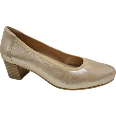 Afbeelding van Caprice Klassieke pumps, Dames, Maat: 38, Taupe metallic Leer