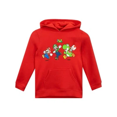 Afbeelding van Super Mario hoodie en Luigi jongens sweatshirt Yoshi sweatshirts 3 tot 13 jaar Officieel gelicentieerd product van Mario, Rood