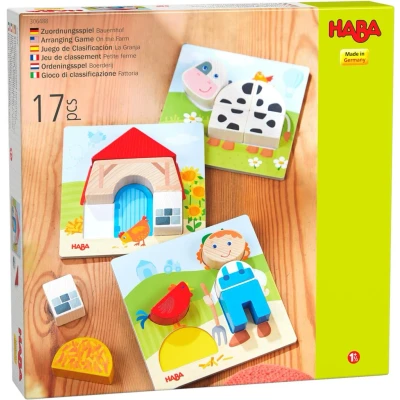 Afbeelding van Haba Vormenpuzzel Boerderij Junior 15 X Cm Hout 17 delig