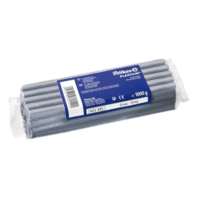 Afbeelding van Pelikan 601492 Plastilin boetseerklei, 1 kg, grijs