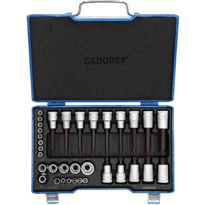 Afbeelding van Gedore 19 TX 20 6129440 Dopsleutel bitinzetset 1/4 (6.3 mm), 1/2 (12.5 mm) 34 delig
