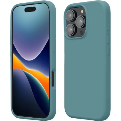 Afbeelding van kwmobile telefoonhoesje geschikt voor Apple iPhone 16 Pro Max Hoesje met siliconen coating Smartphone case in antieksteen