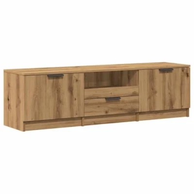 Afbeelding van vidaXL Tv meubel 140x35x40 cm bewerkt hout artisanaal eikenkleur