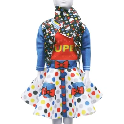 Afbeelding van Making Couture Outfit kit Hello Kitty LucyDots&amp;bow Dress YourDoll PN 0179834