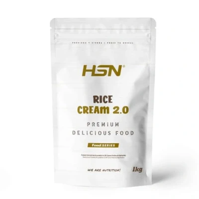 Afbeelding van HSN rijstcrème, rijstpap zonder suiker, extra romige en zachte textuur, niet GMO, veganistisch, geschikt voor coeliakie lactose intoleranten, smaakneutraal, 1 kg