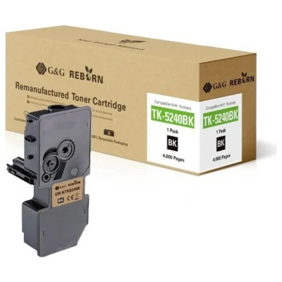 Afbeelding van G&amp;G Toner vervangt Kyocera TK 5240K Compatibel Zwart 4000 bladzijden Reborn remanufactured 21304
